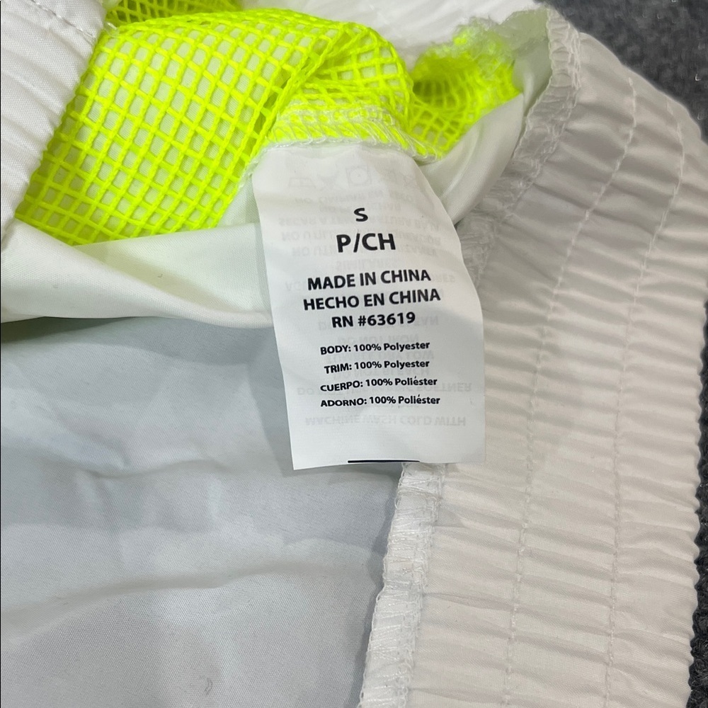 Bebe Sport Windbreak Jacket BEBE White & Yellow Size S - Picture 8 of 9